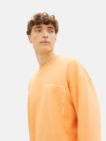 TOM TAILOR DENIM Sweatshirt in Orange