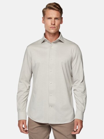Boggi Milano Regular fit Button Up Shirt in Beige: front