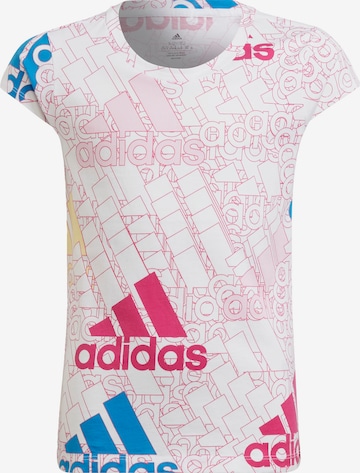ADIDAS SPORTSWEAR Sportshirt 'Essentials Brand Love' in Weiß: predná strana