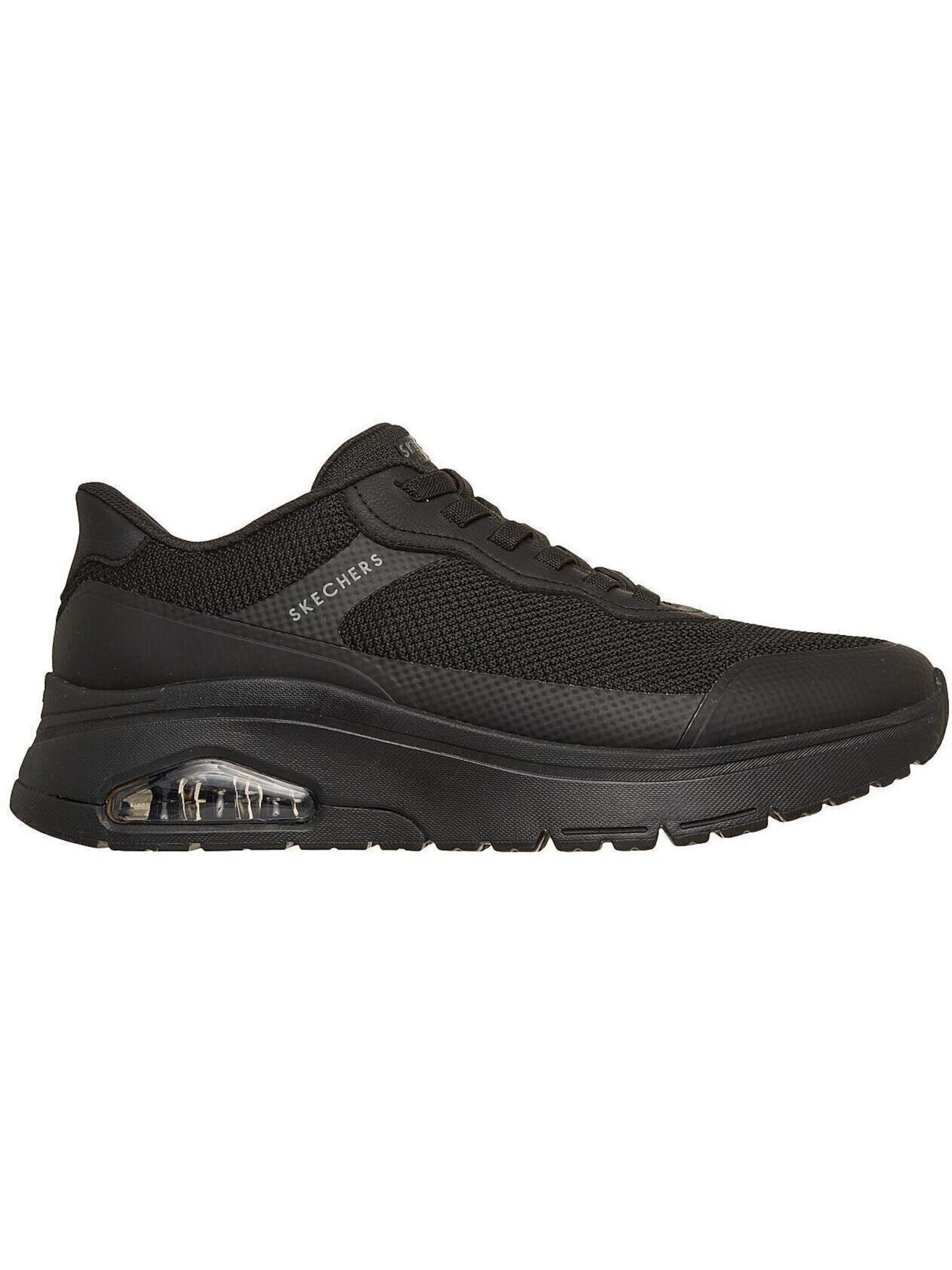 SKECHERS Sportschoen 'Uno Flex - Step N Knit' in Zwart