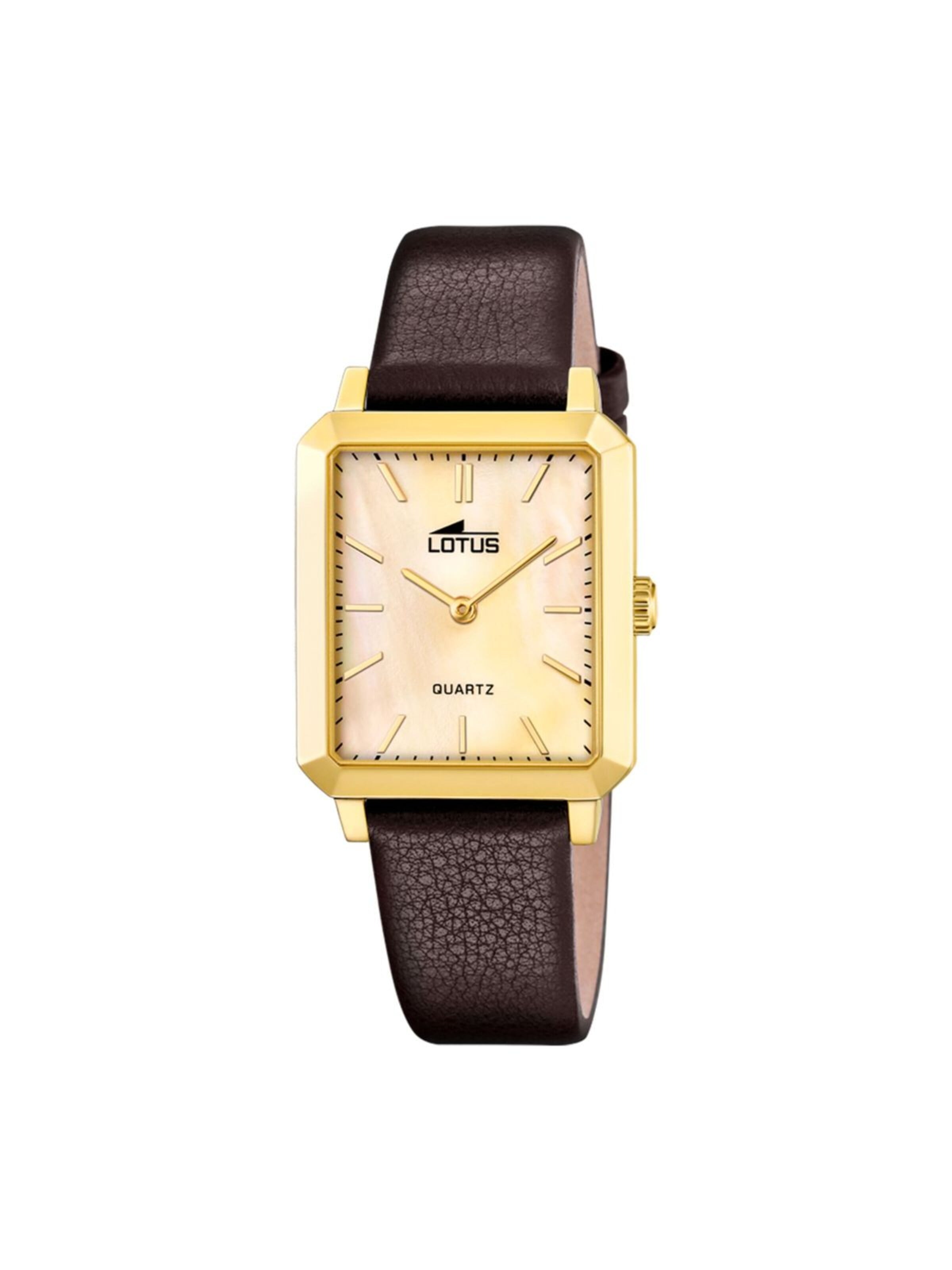 Montre à affichage analogique Lotus en marron : devant