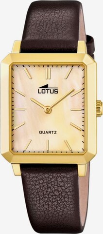 Montre à affichage analogique Lotus en marron : devant