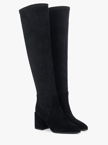 Estro Overknees '6004-81'‌‌‌‌‌‌‌‌‌ in Schwarz