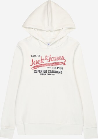 Jack & Jones Junior Sweatshirt in White: front