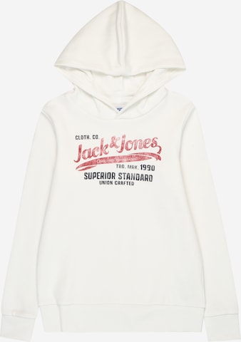 Jack & Jones Junior Sweatshirt i vit: framsida