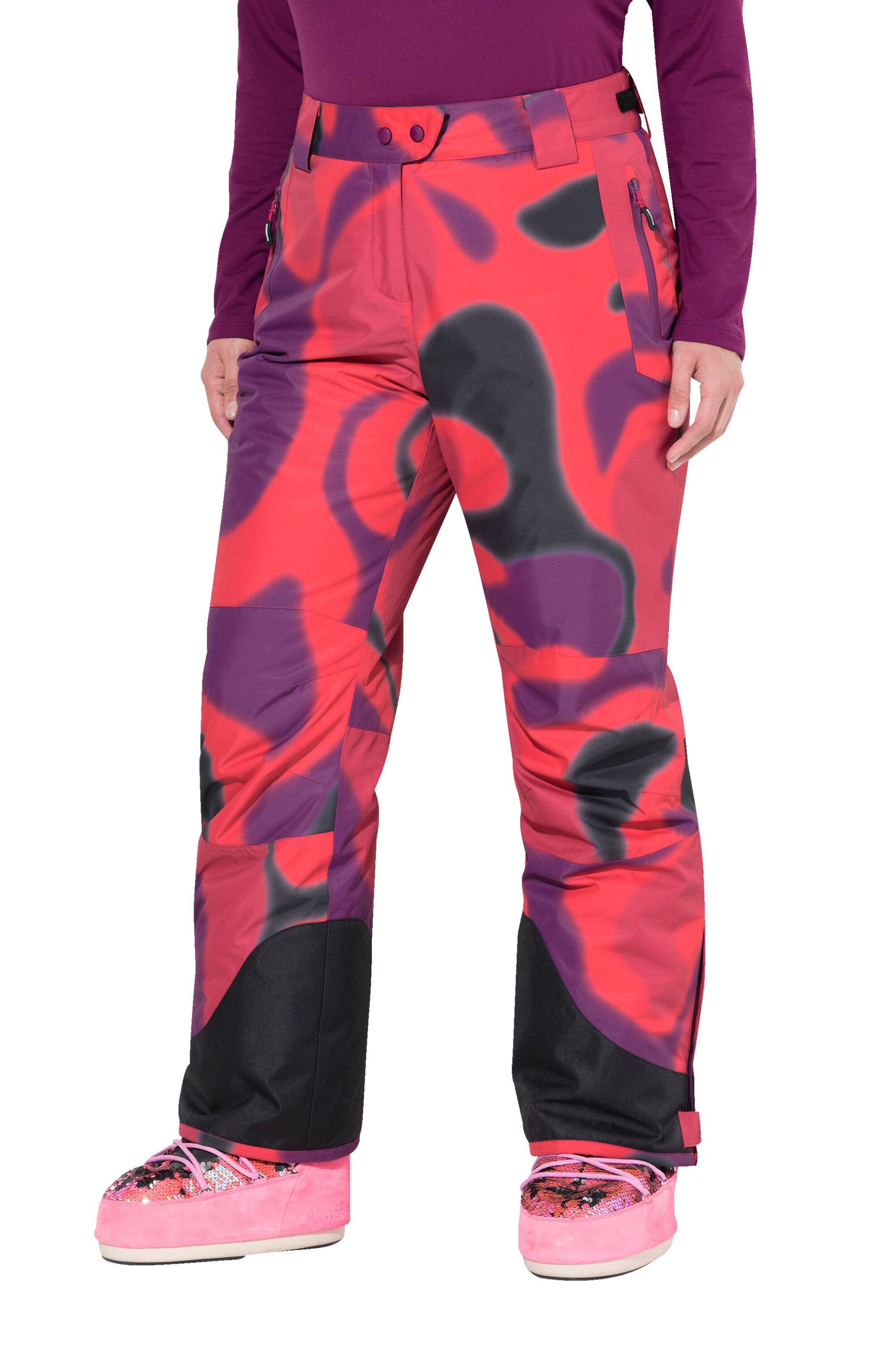 Ulla Popken Regular Weatherproof pants in Mixed colours: front