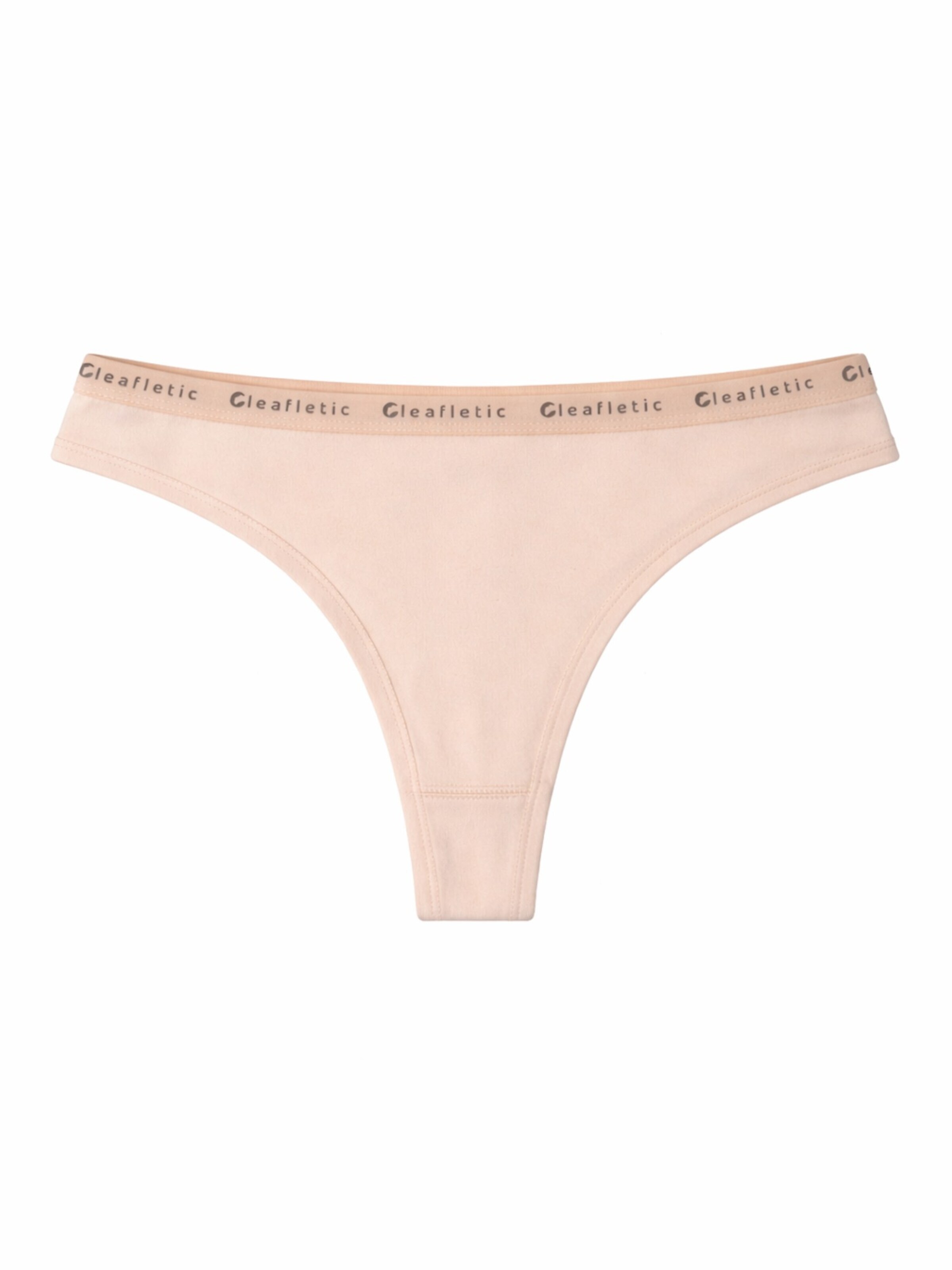 LEAFLETIC Slip 'Leafletic Mid Rise Brazilian'‌‌‌ in Beige: Vorderseite