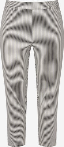 Ulla Popken Slimfit Pantalon in Blauw: voorkant