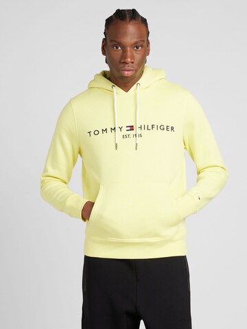 TOMMY HILFIGER Rovný strih Mikina - Žltá: predná strana