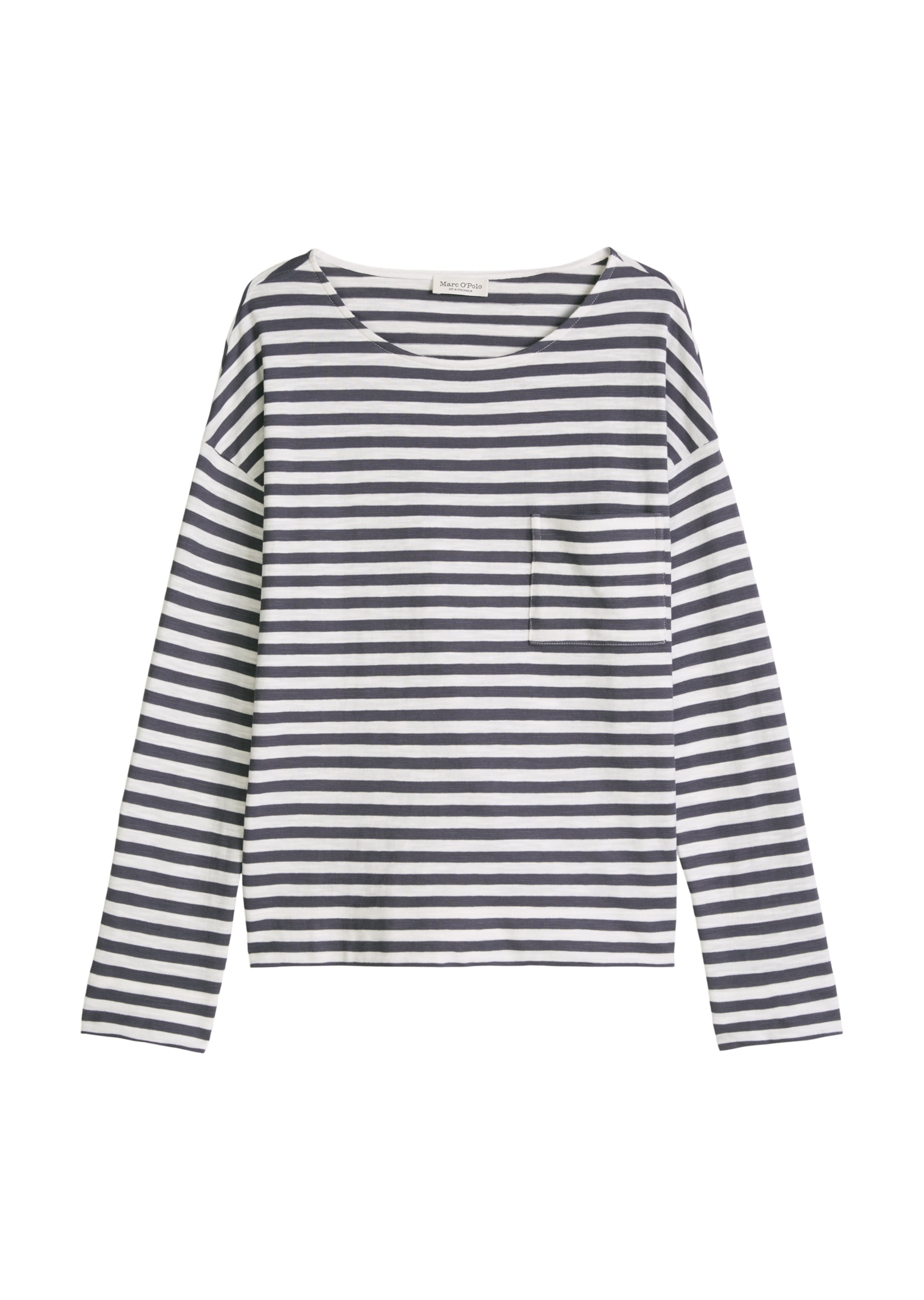 Marc O'Polo T-shirt en marine / blanc, Vue avec produit