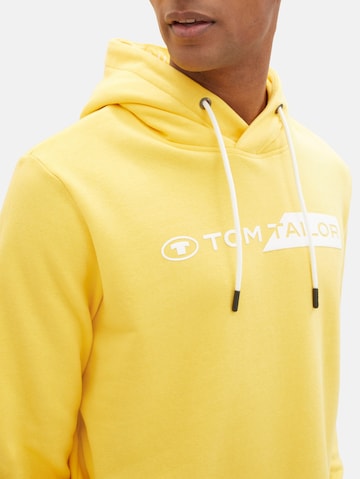 TOM TAILOR Μπλούζα φούτερ σε κίτρινο