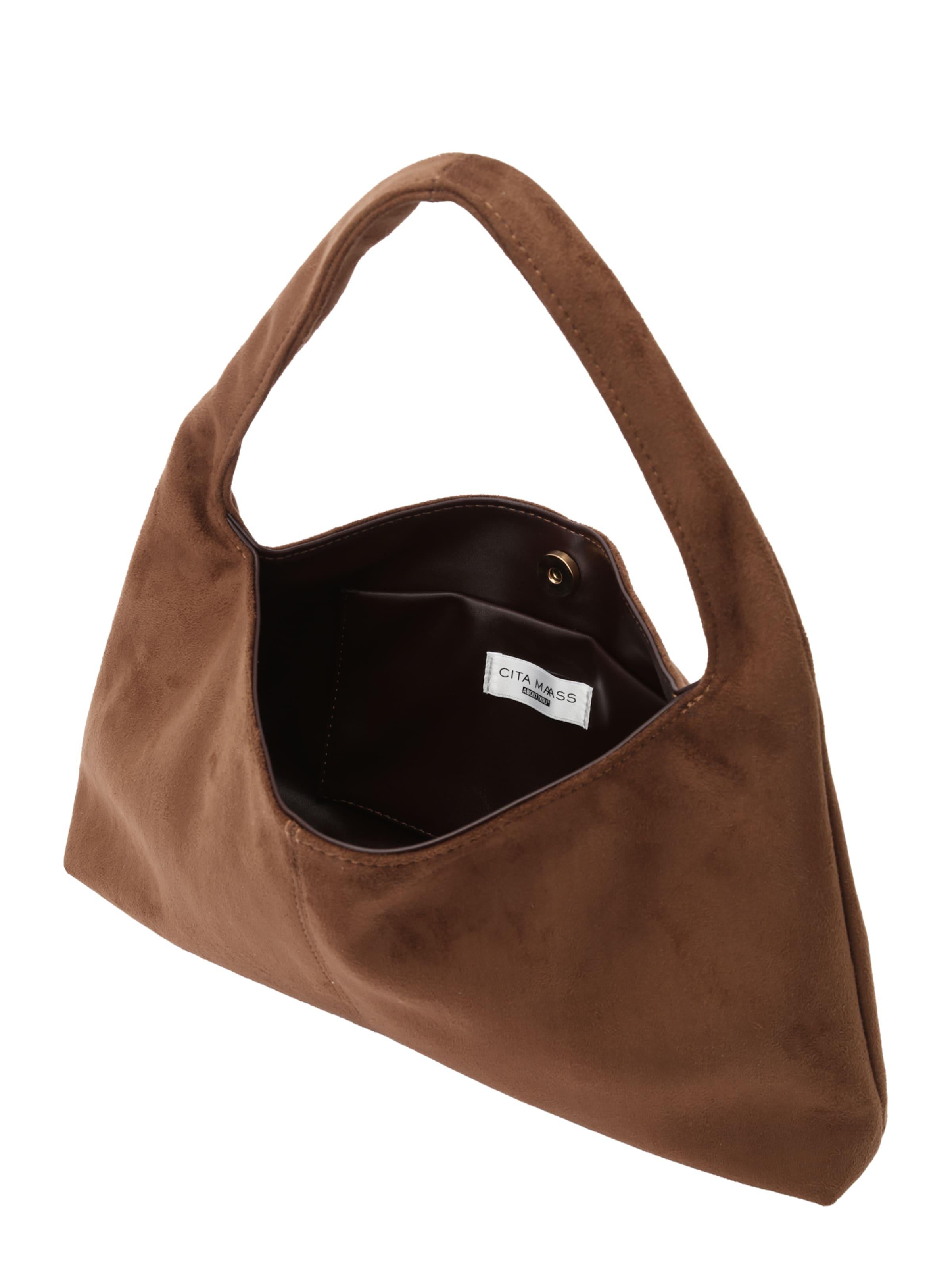 CITA MAASS Skuldertaske 'SUEDE BAG' i brun
