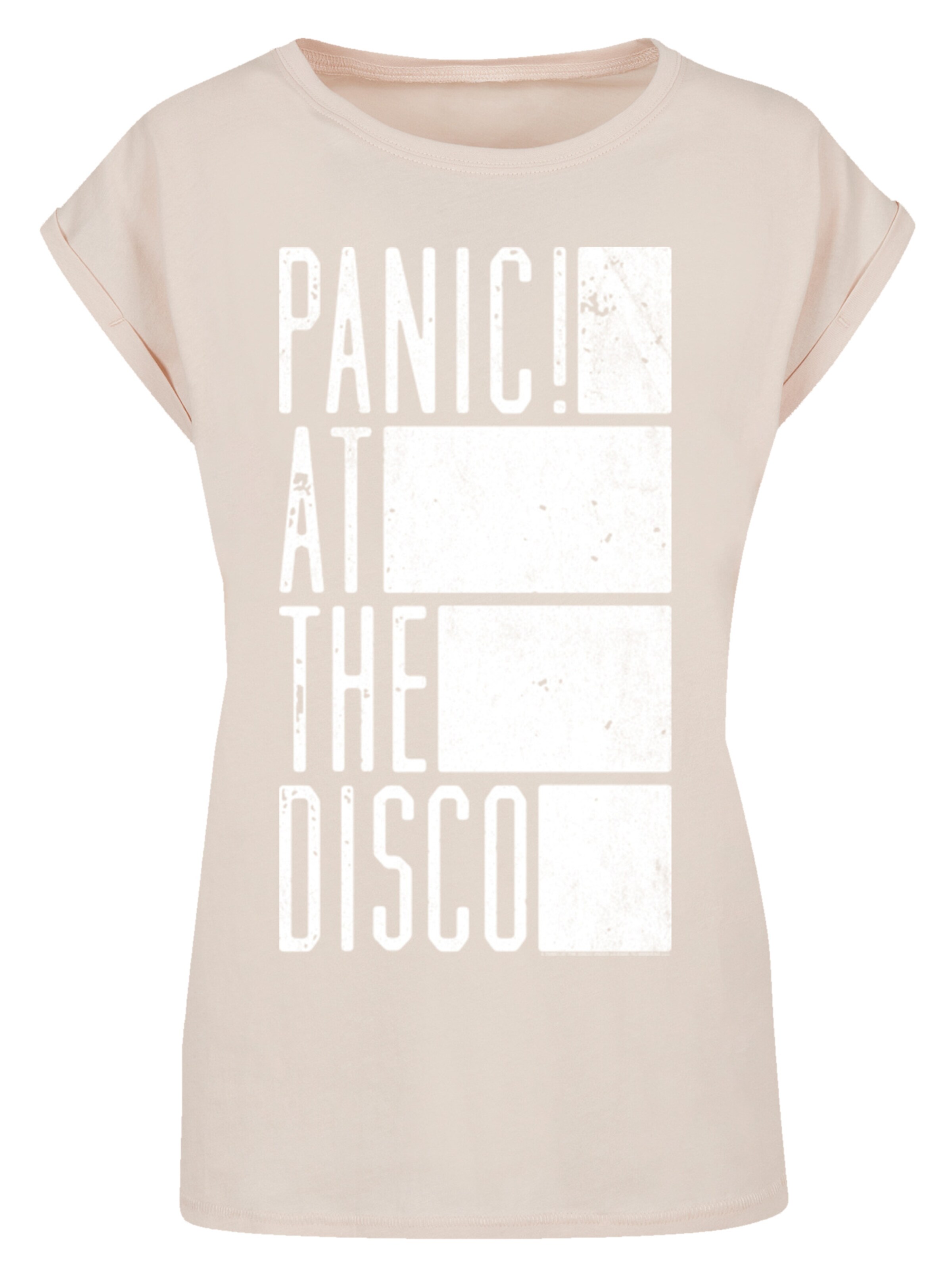 F4NT4STIC T-Shirt 'Panic At The Disco Block' in Beige: Vorderseite