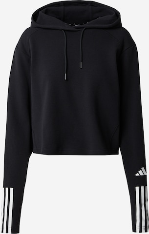 ADIDAS PERFORMANCE Sportief sweatshirt 'Train Essentials Train  3-Stripes' in Zwart: voorkant