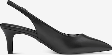 TAMARIS - Sapatos abertos atrás em preto