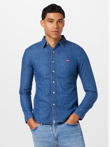 Slim fit Camicia 'Battery Housemark Slim Fit' di LEVI'S ® in blu: frontale