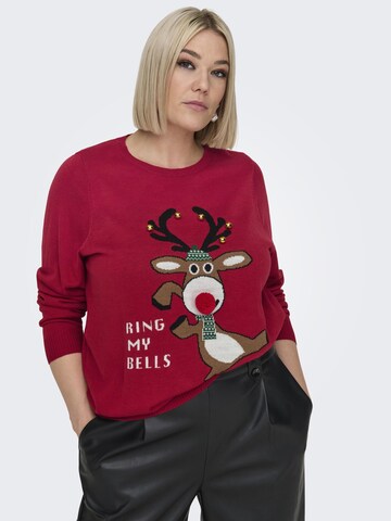 ONLY Carmakoma Pullover 'CARXmas' i rød