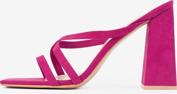 Celena Mules 'Cybill' in Pink: front