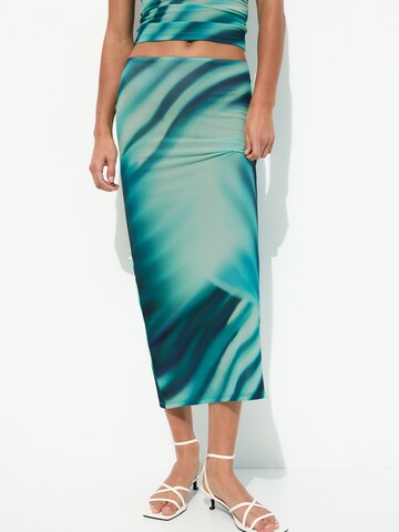 Pull&Bear Rok in Blauw: voorkant