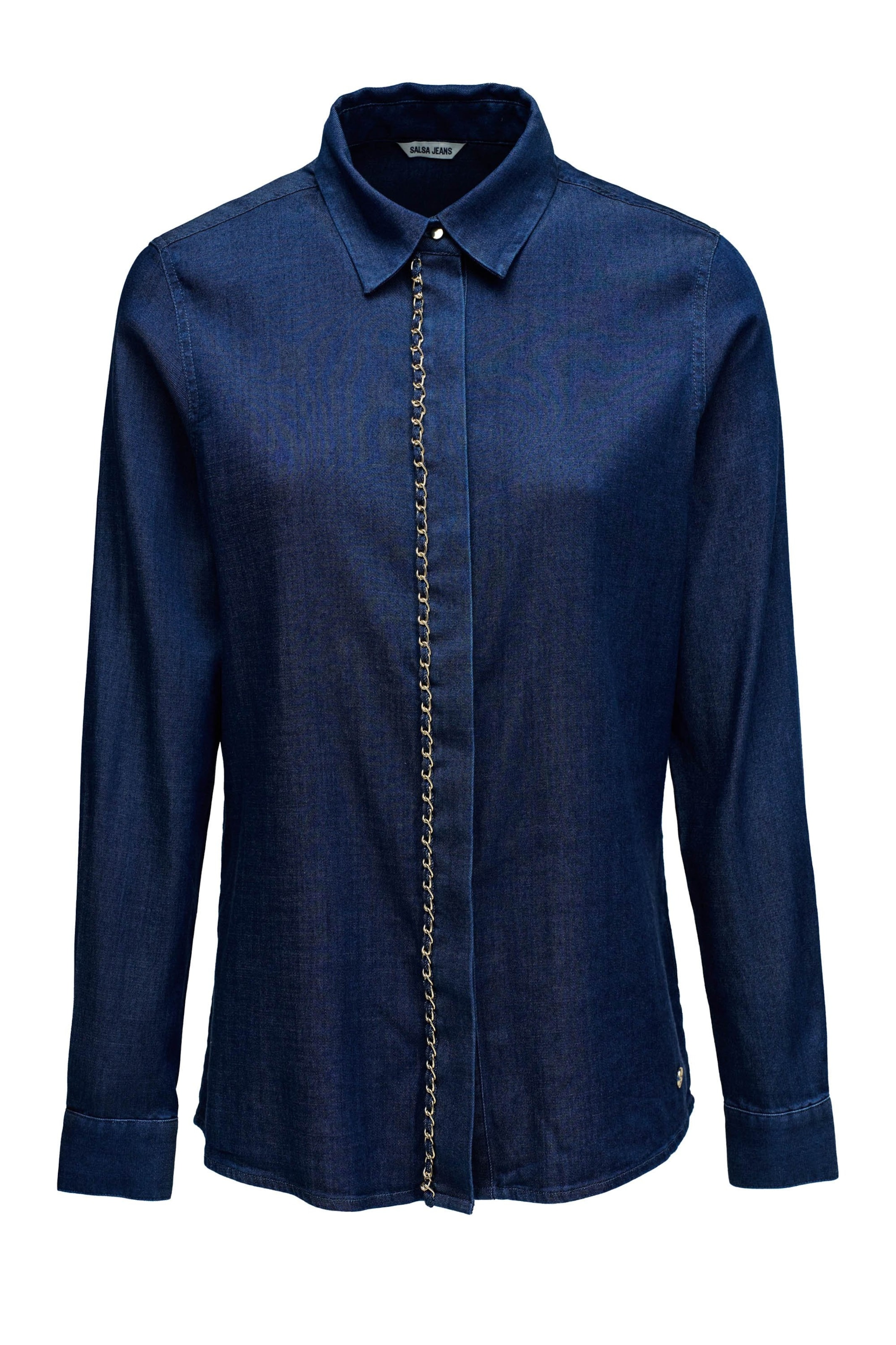 Salsa Jeans Blouse in Blauw: voorkant