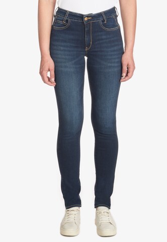 Le Temps Des Cerises Skinny Jeans 'PULPHIGH' in Blauw: voorkant