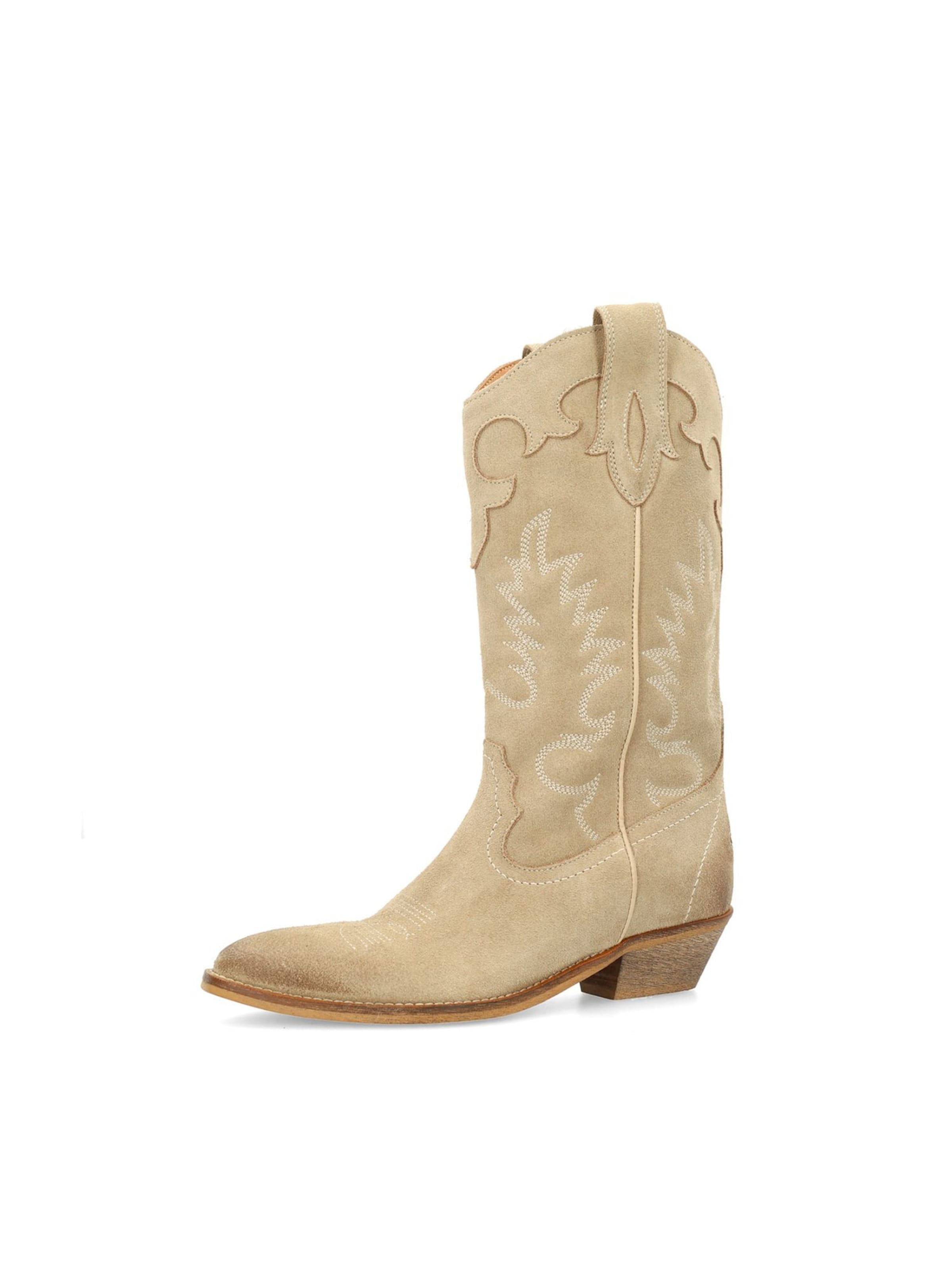 Bottes de cowboy SACHA en beige : devant