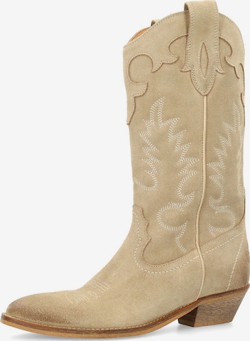Bottes de cowboy SACHA en beige : devant