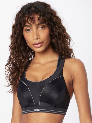 Bustier Soutien-gorge de sport SHOCK ABSORBER en noir : devant