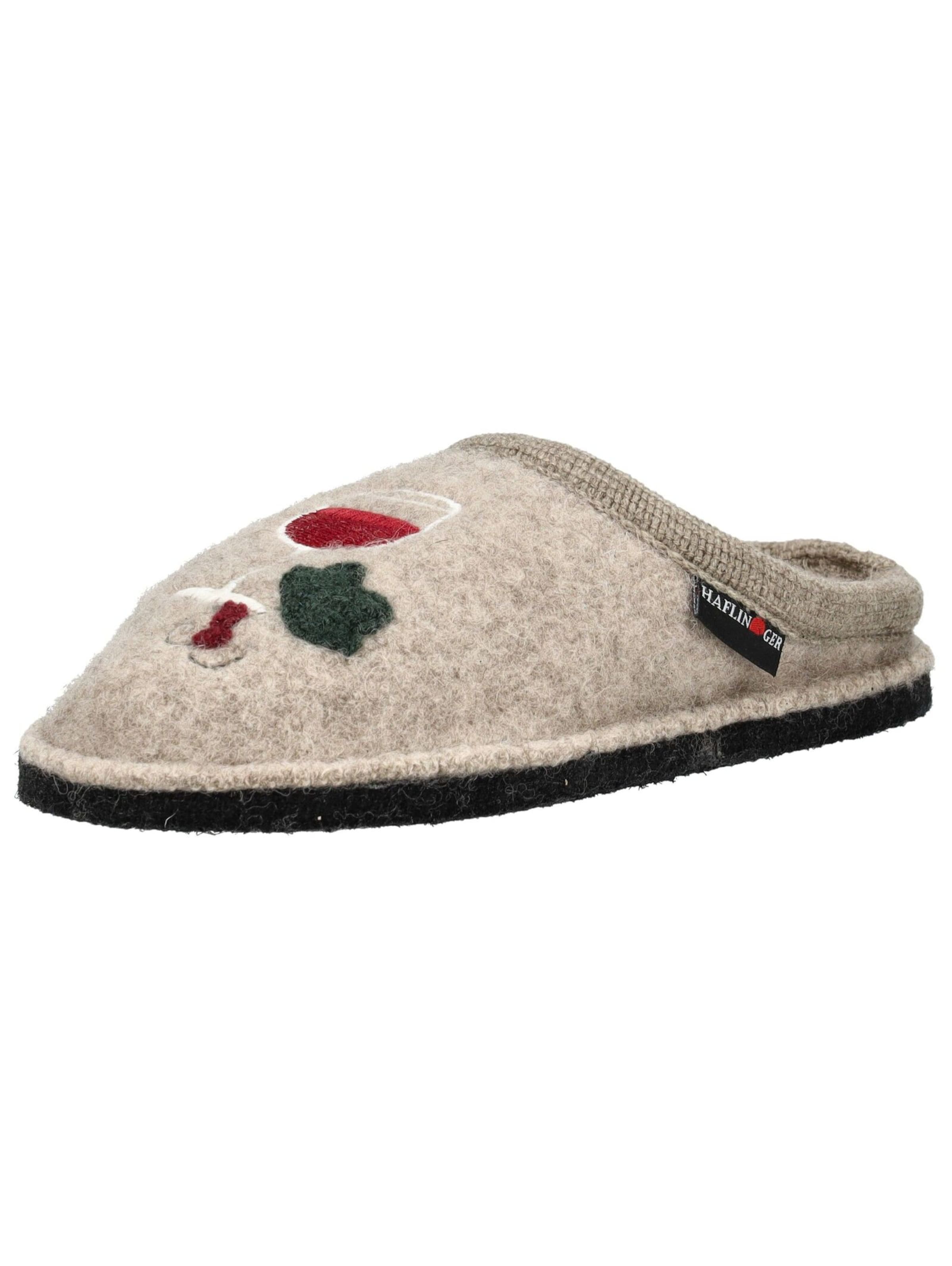 Pantoufle HAFLINGER en beige : devant