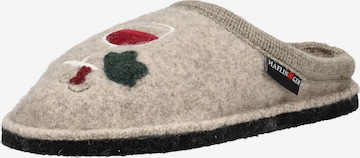 Pantoufle HAFLINGER en beige : devant