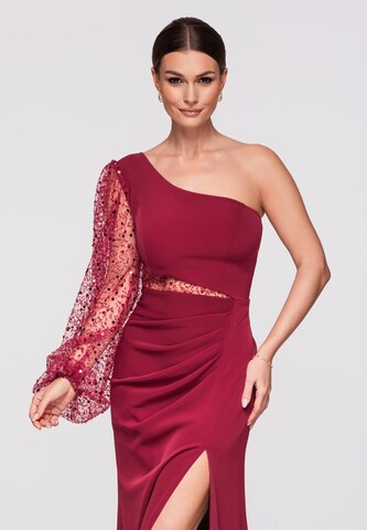 Ombre Evening Dress in Red