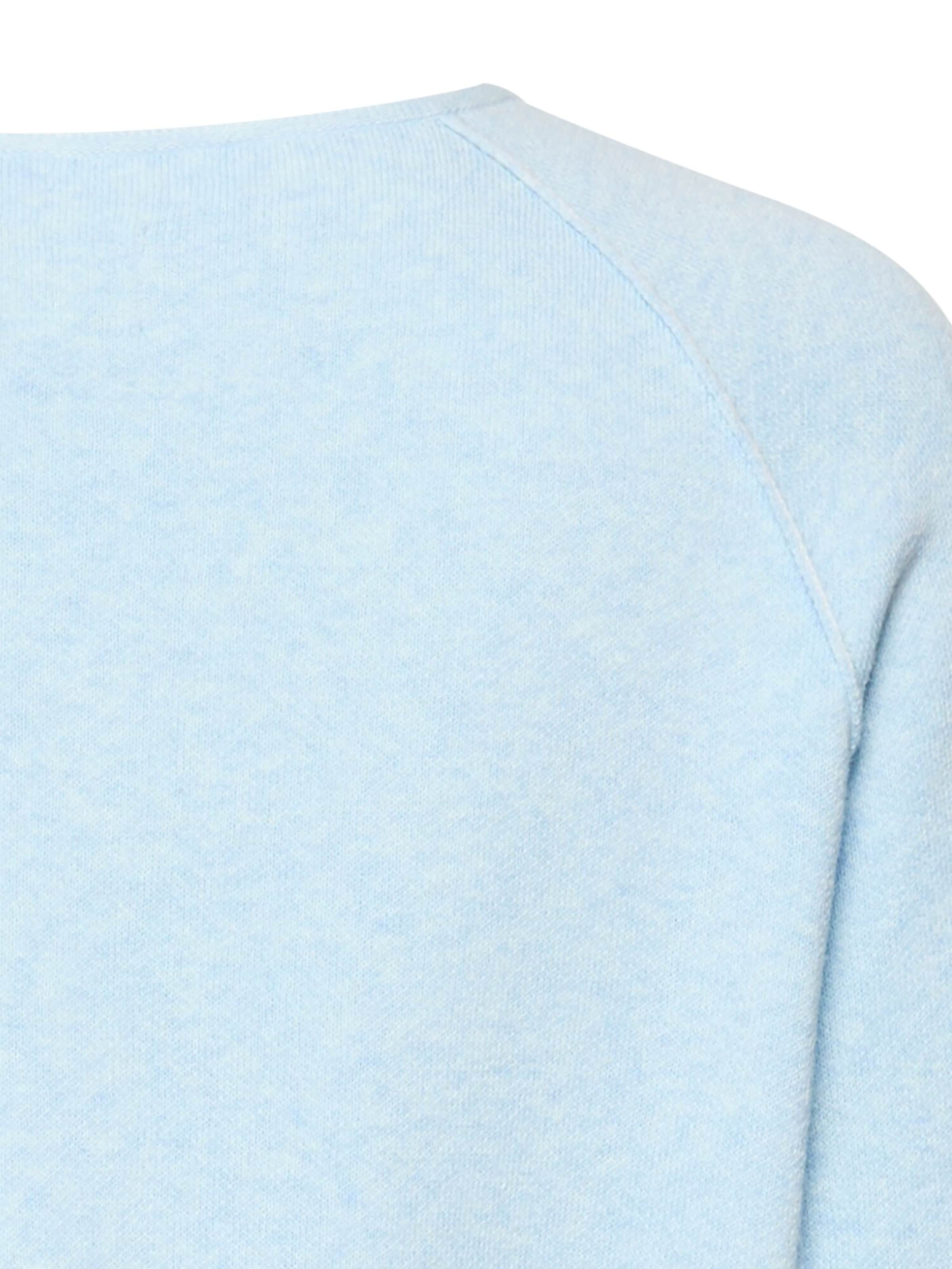 CAMEL ACTIVE Strickpullover mit Rundhalsausschnitt in Blau