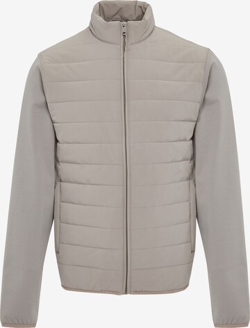 Threadbare Between-Season Jacket 'Luxe' in Beige: front
