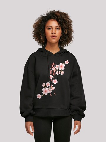 Sweat-shirt 'Kirschblüten Asien' F4NT4STIC en noir : devant