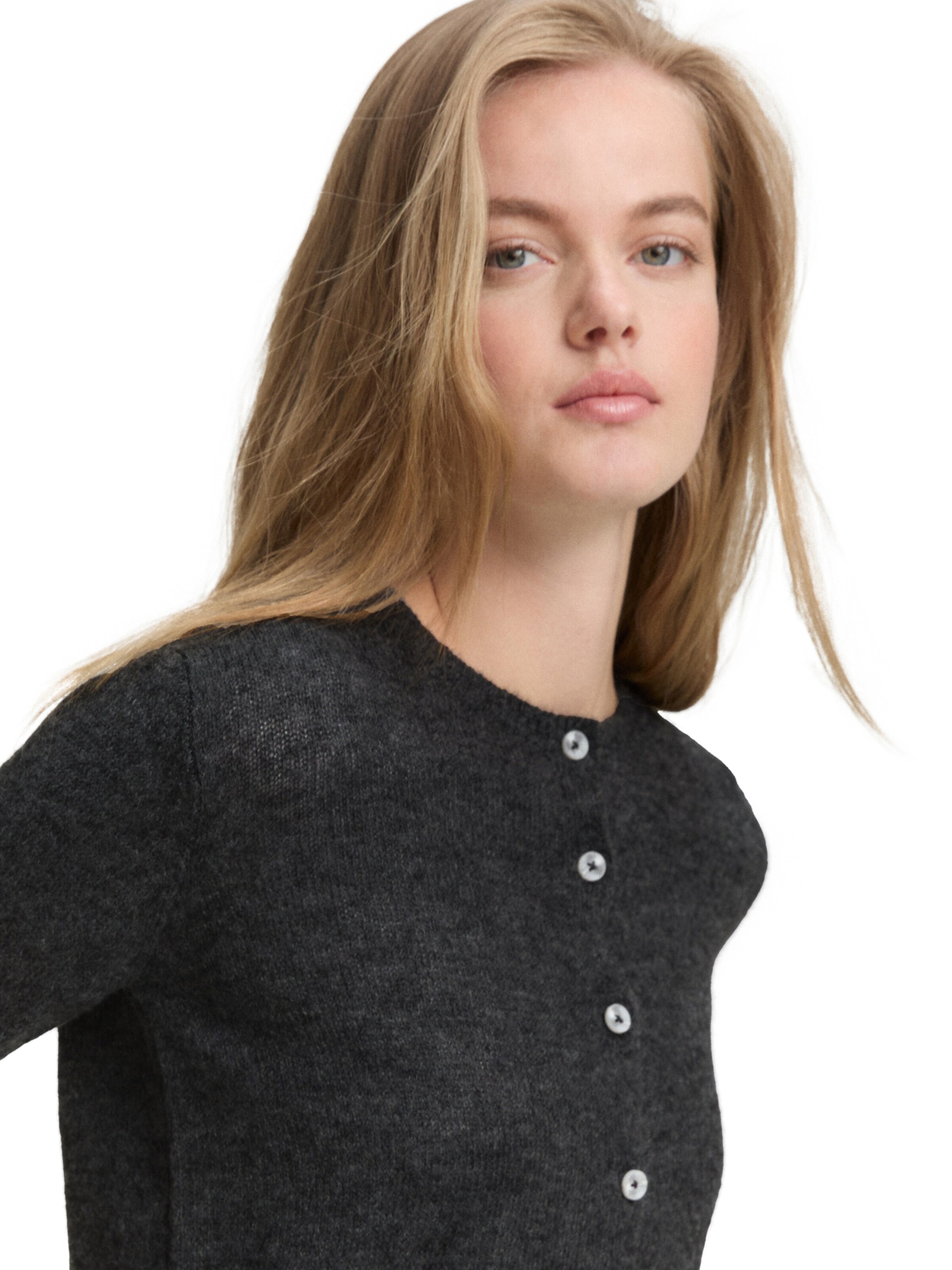 TOM TAILOR DENIM Knit cardigan in Grey