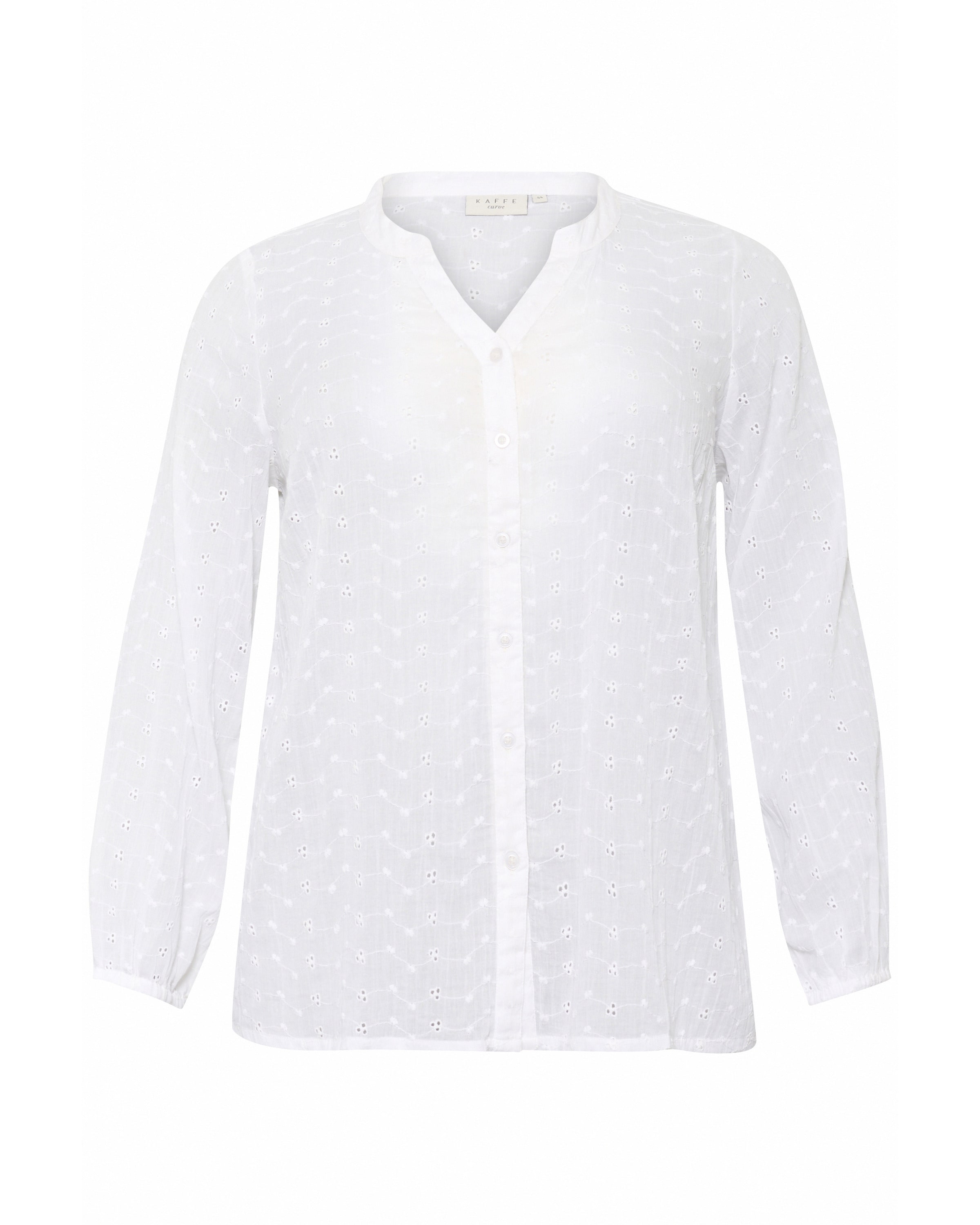 KAFFE CURVE Bluse 'Maia' in Weiß: Vorderseite