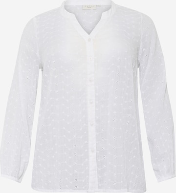 Chemisier 'Maia' KAFFE CURVE en blanc : devant