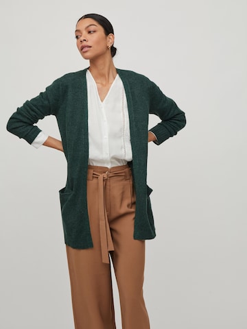 VILA Knit Cardigan 'Ril' in Green: front