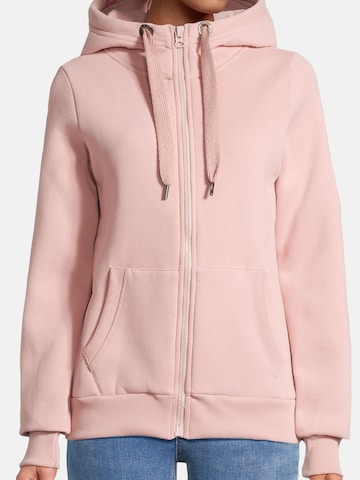 salzhaut Sweatvest in Roze: voorkant