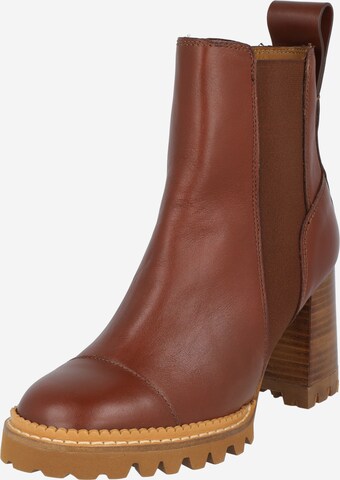 Bottines 'Mallory' See by Chloé en marron : devant