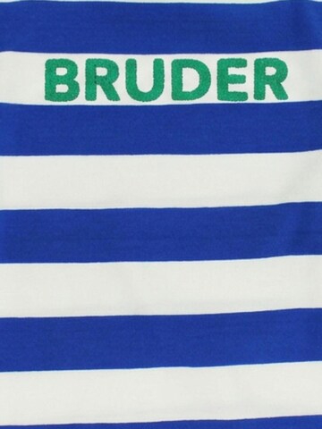 Toby Tiger Romper/Bodysuit 'Bruder-Applikation' in Blue