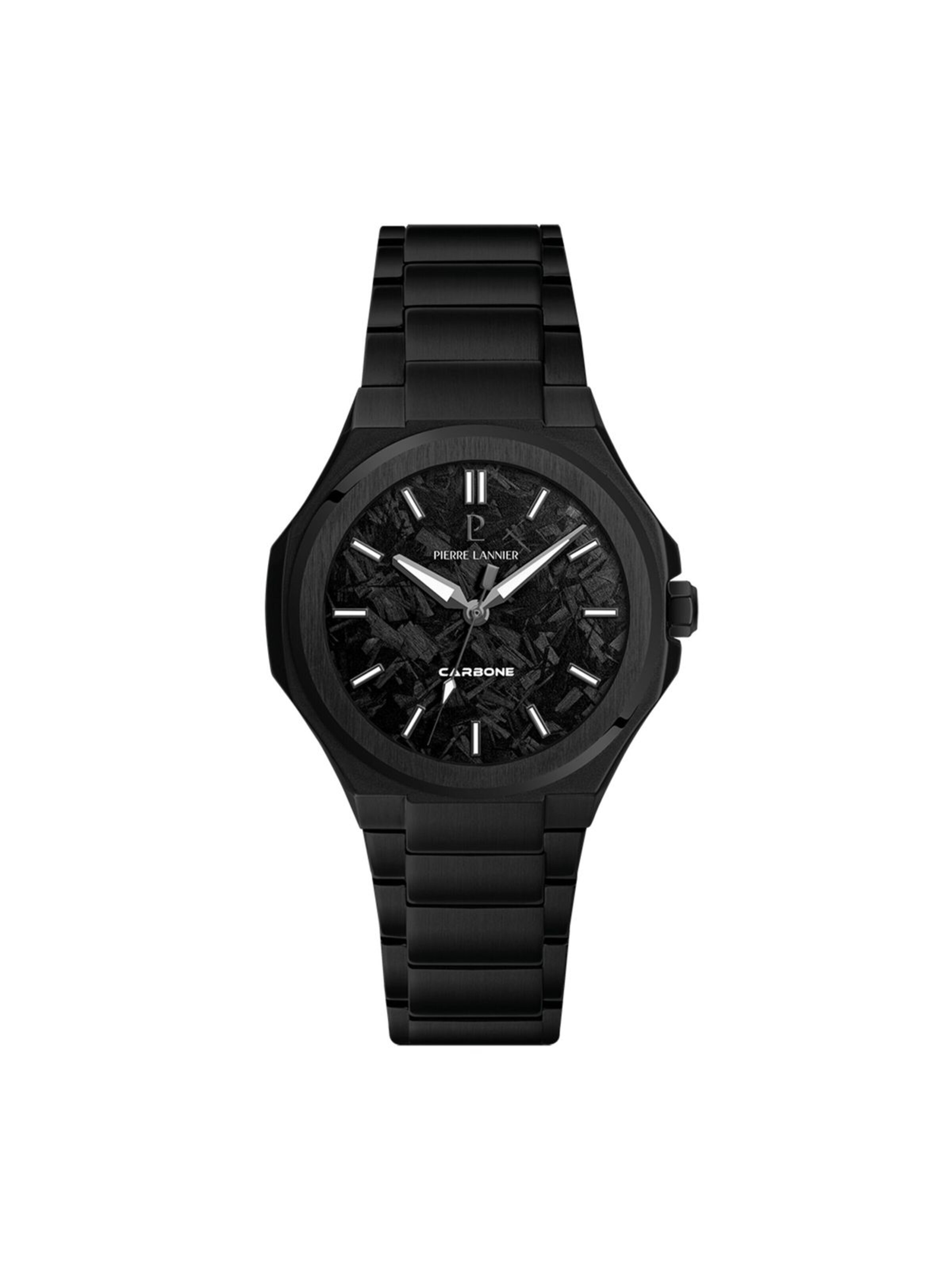 Montre à affichage analogique Pierre Lannier en noir : devant