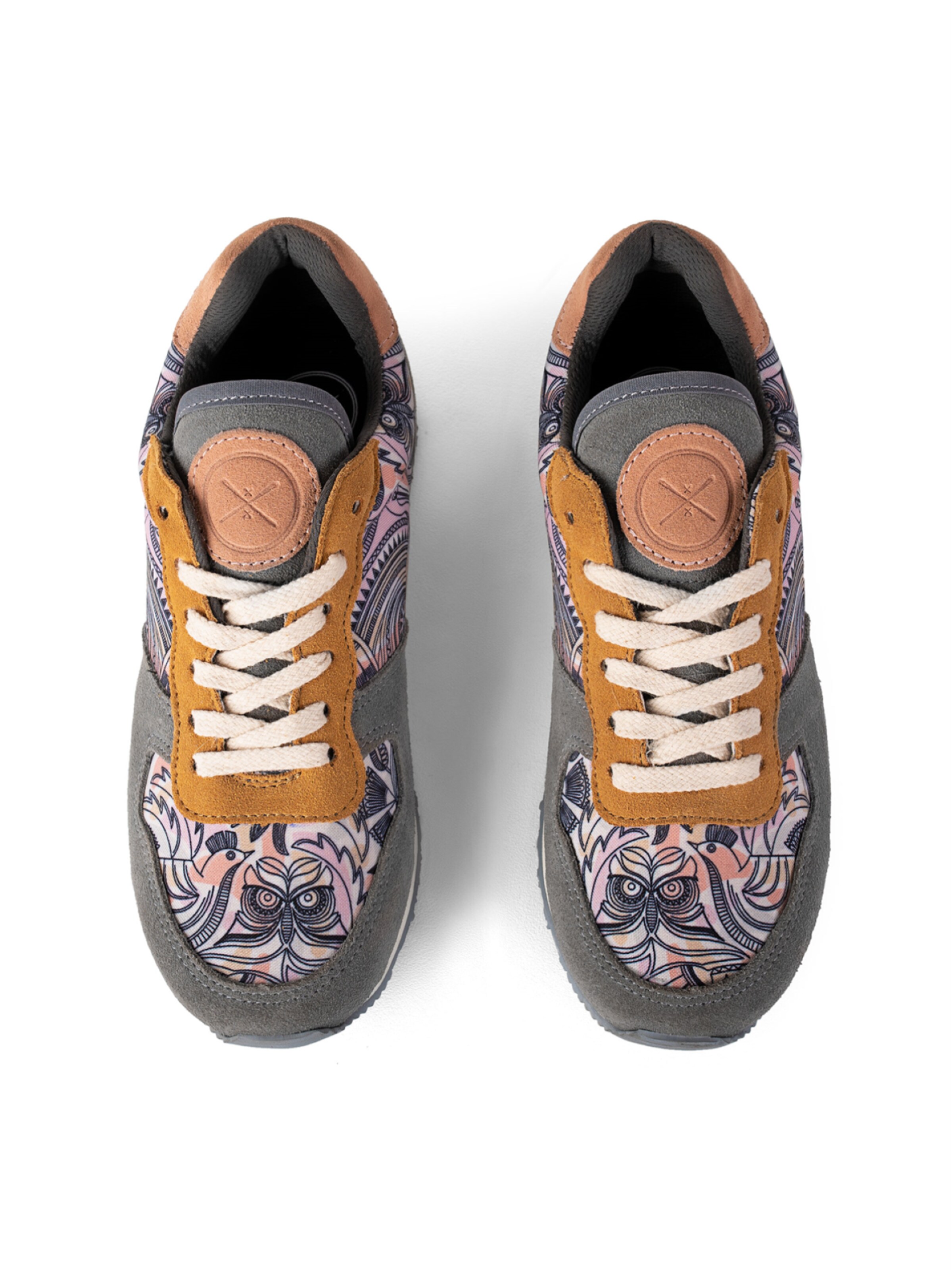 inkkas Sneaker low 'Inkkas Manu Sneaker – Handgefertigter Damen-Sneaker mit Bird-Artwork'‌‌‌‌‌‌‌‌ in Mischfarben