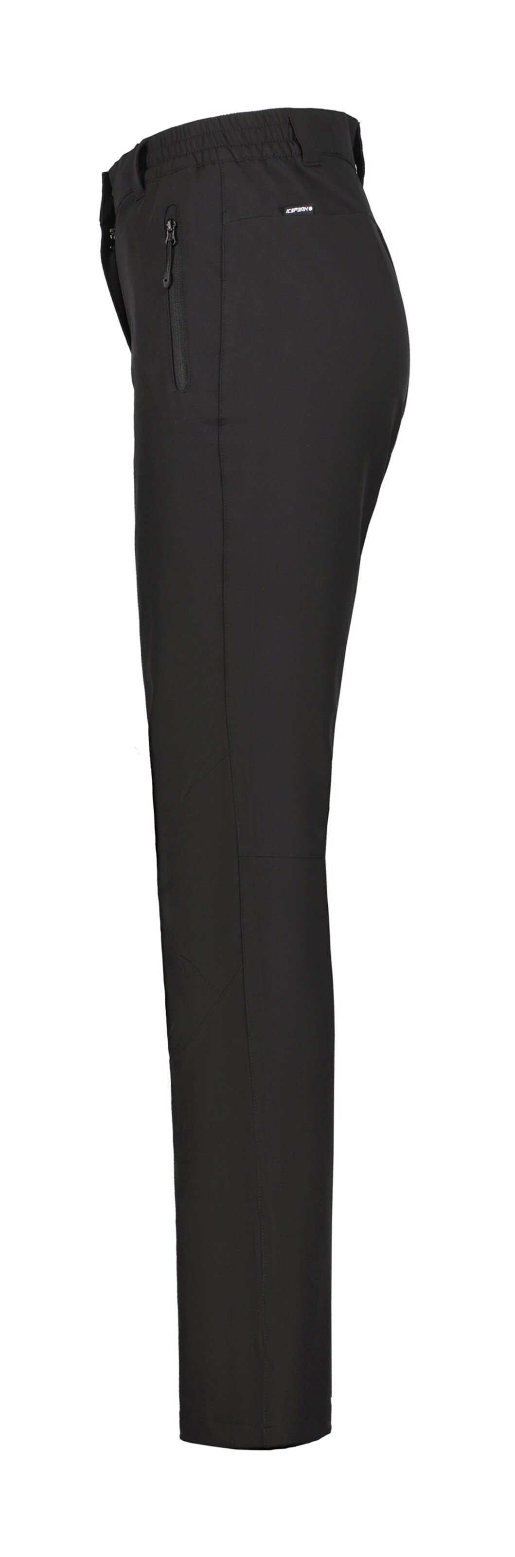 juoda ICEPEAK Standartinis Laisvalaikio kelnės 'Beach'