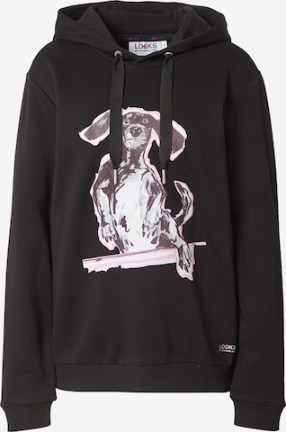 LOOKS by Wolfgang Joop Sweatshirt in Zwart: voorkant