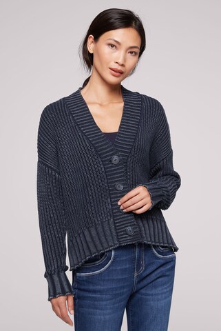 Soccx Knit Cardigan in Blue: front