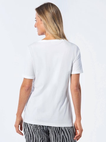 Goldner Shirt in Weiß