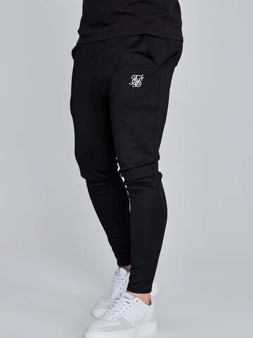 SikSilk Slimfit Sporthose 'Essentials Poly Joggers' in Schwarz