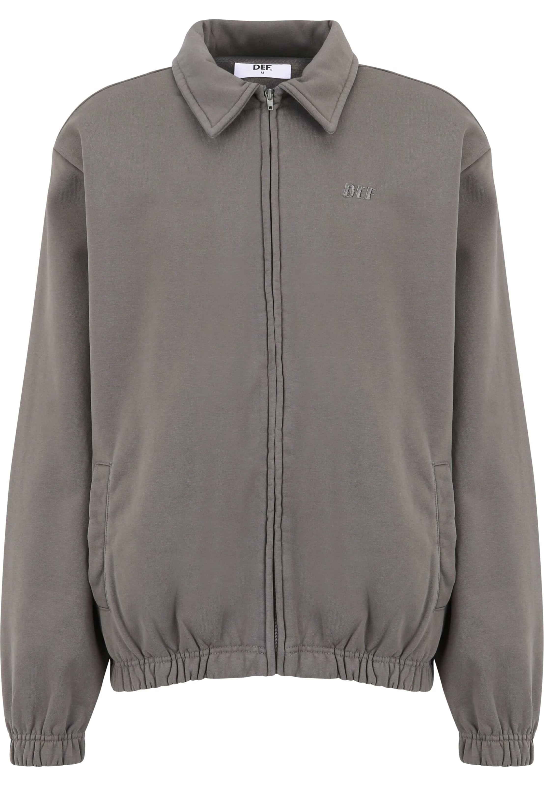 DEF Přechodná bunda – šedá: přední strana