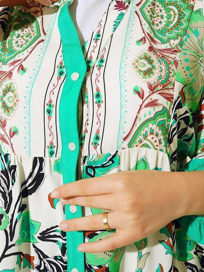 Abito Bigdart di colore turchese / verde / nero / bianco, Visualizzazione prodotti